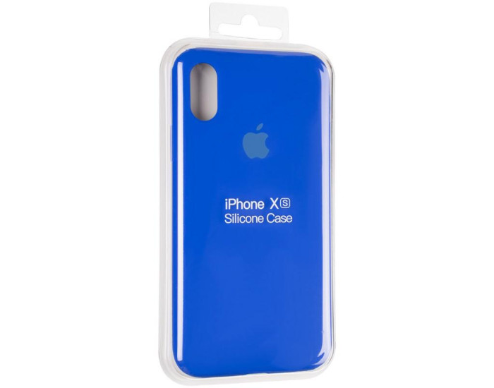 Чехол-силикон оригинал Full Soft Matte iPhone X / XS Sapphire Blue