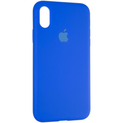 Чехол-силикон оригинал Full Soft Matte iPhone X / XS Sapphire Blue