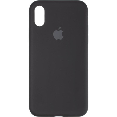 Чехол-силикон оригинал Full Soft Matte iPhone X / XS Black (Класс А)