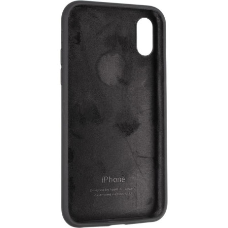 Чехол-силикон оригинал Full Soft Matte iPhone X / XS Black (Класс А)