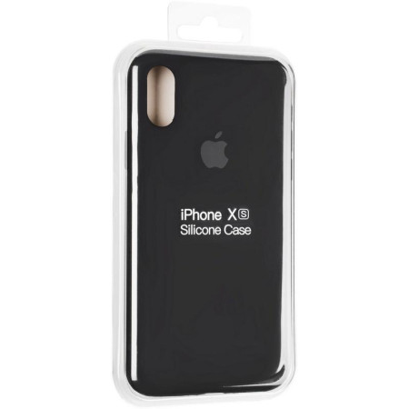 Чехол-силикон оригинал Full Soft Matte iPhone X / XS Black (Класс А)