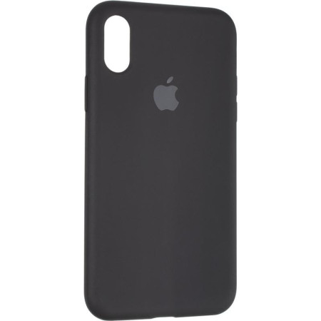 Чехол-силикон оригинал Full Soft Matte iPhone X / XS Black (Класс А)