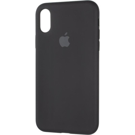 Чехол-силикон оригинал Full Soft Matte iPhone X / XS Black (Класс А)
