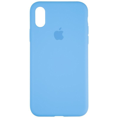 Чехол-силикон оригинал Full Soft Matte iPhone X / XS Marine Blue