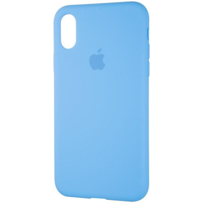 Чехол-силикон оригинал Full Soft Matte iPhone X / XS Marine Blue