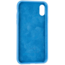 Чехол-силикон оригинал Full Soft Matte iPhone X /XS, Marine blue