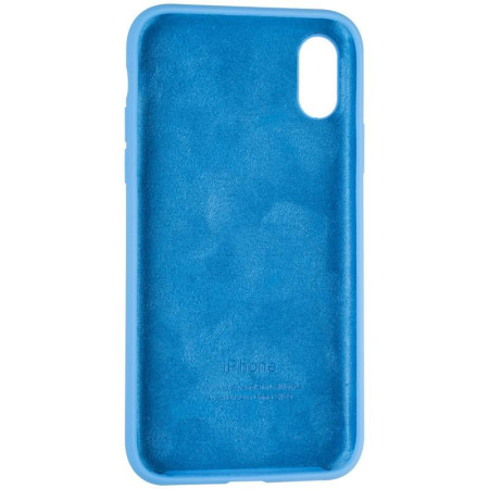 Чехол-силикон оригинал Full Soft Matte iPhone X / XS Marine Blue
