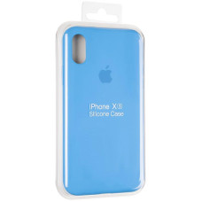 Чехол-силикон оригинал Full Soft Matte iPhone X /XS, Marine blue