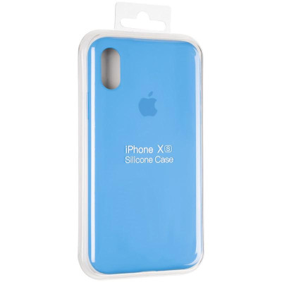 Чехол-силикон оригинал Full Soft Matte iPhone X / XS Marine Blue