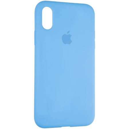 Чехол-силикон оригинал Full Soft Matte iPhone X / XS Marine Blue