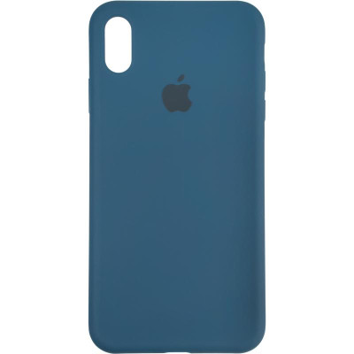 Чехол-силикон оригинал Full Cover Soft Matte iPhone XS Max Space Blue