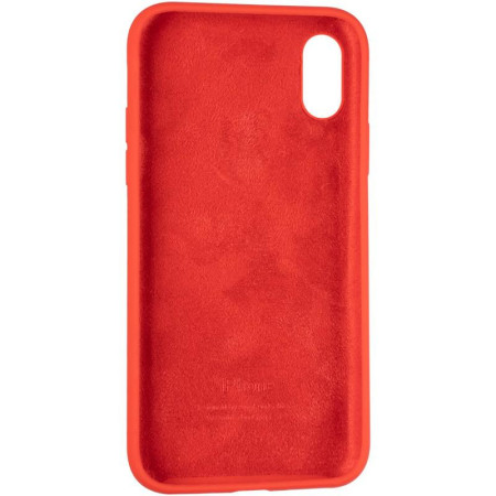 Чехол-силикон оригинал Full Soft Matte iPhone X / XS Red (Класс B)