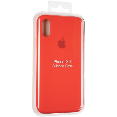 Чехол-силикон оригинал Full Soft Matte iPhone X / XS Red (Класс B)