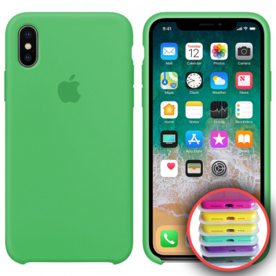 Чехол-силикон оригинал Full Cover Soft Matte iPhone XS Max Spearmint
