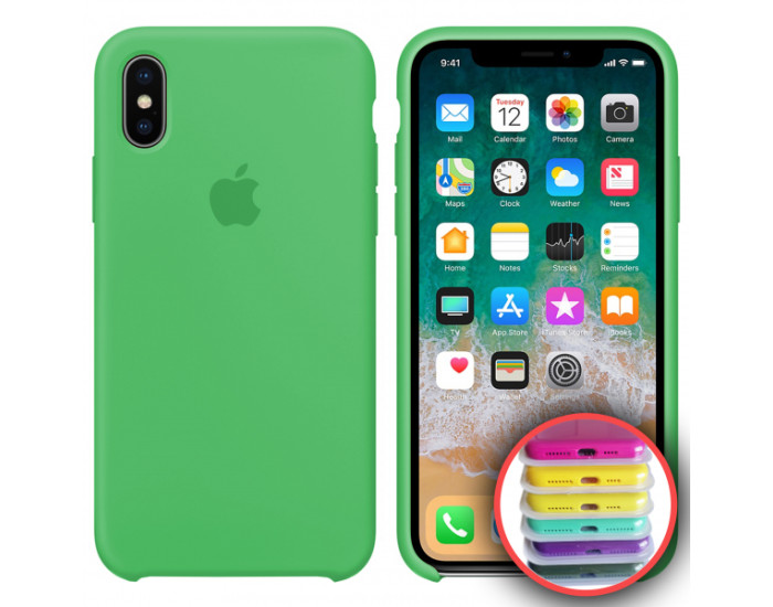 Чехол-силикон оригинал Full Cover Soft Matte iPhone XS Max, Spearmint