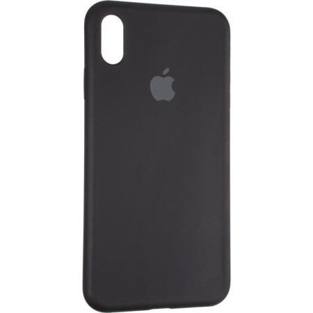 Чехол-силикон оригинал Full Cover Soft Matte iPhone XS Max Black (Класс А)