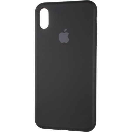 Чехол-силикон оригинал Full Cover Soft Matte iPhone XS Max Black (Класс А)