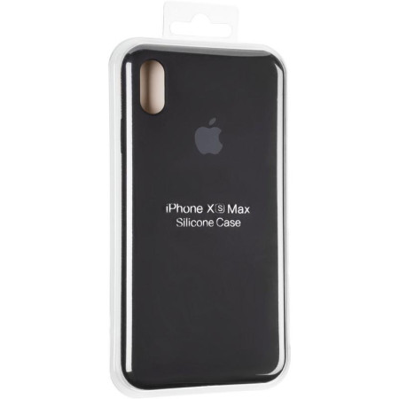 Чехол-силикон оригинал Full Cover Soft Matte iPhone XS Max Black (Класс А)