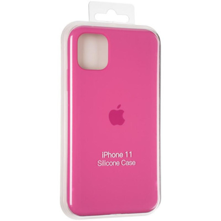 Чехол-силикон оригинал Full Cover Soft Matte iPhone 11 ( Малиновый / Dragon fruit )