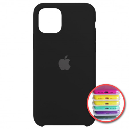 Чехол-силикон оригинал Full Cover Soft Matte iPhone 11 ( Черный / Black )