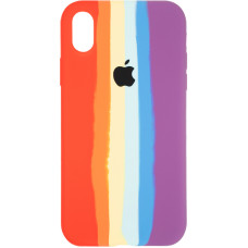 Чехол-силикон оригинал Colorfull Full Cover Soft Matte iPhone XR Red/Violet (2)
