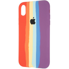 Чехол-силикон оригинал Colorfull Full Cover Soft Matte iPhone XR Red/Violet (2)
