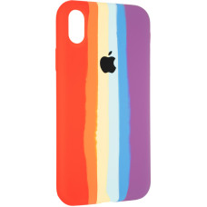 Чехол-силикон оригинал Colorfull Full Cover Soft Matte iPhone XR Red/Violet (2)