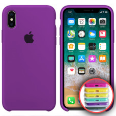 Чехол-силикон оригинал Full Cover Soft Matte iPhone XS Max Purple