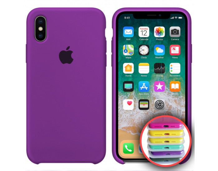 Чехол-силикон оригинал Full Cover Soft Matte iPhone XS Max, Purple