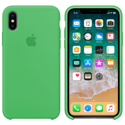Чехол-силикон оригинал Soft Matte iPhone XS Max Spearmint (Класс B)