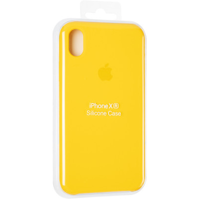 Чехол-силикон оригинал Soft Matte iPhone X Yellow