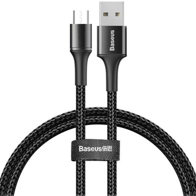 Кабель USB Baseus Halo Data MicroUSB (CAMGH-A01) 0.5m (черный \ Black)