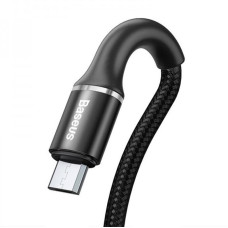 Кабель USB Baseus Halo Data MicroUSB (CAMGH-A01) 0.5m (черный  Black)
