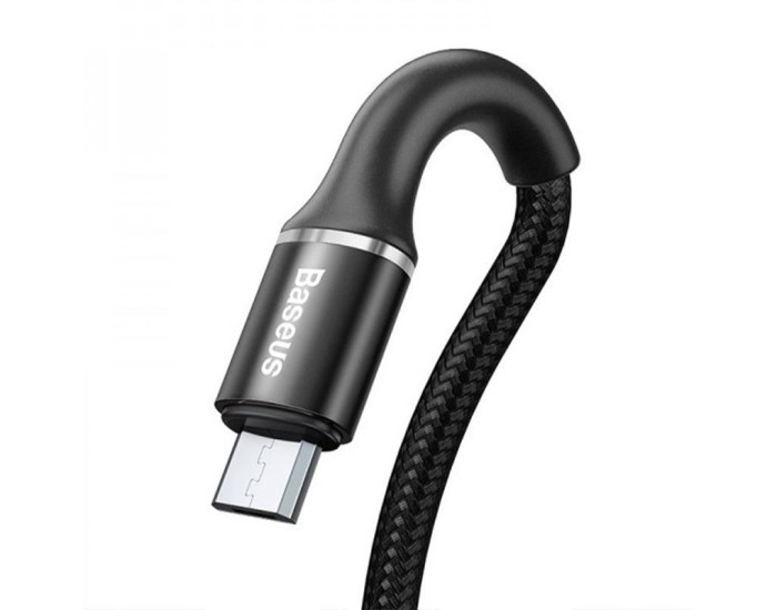 Кабель USB Baseus Halo Data MicroUSB (CAMGH-A01) 0.5m (черный  Black)