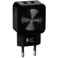Мережеве зарядний пристрій Gelius Ultra Prime (GU-HC02) з кабелем lightning (2USB, 2.1A) чорний
