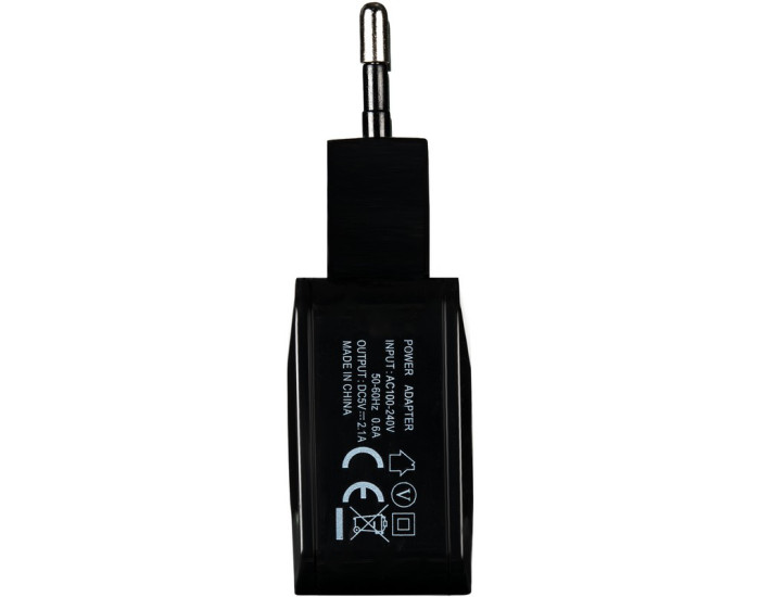 Мережеве зарядний пристрій Gelius Ultra Prime (GU-HC02) з кабелем lightning (2USB, 2.1A) чорний