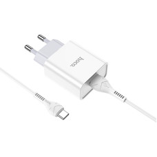 Сетевое зарядное устройство Hoco C81A Asombroso (1USB/2,1A) с кабелем Type-C White