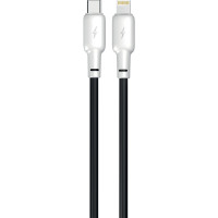 Кабель USB Gelius Full Silicon GP-UCN001CL Type-C to Lightning Black/White (1.2m) (20W)