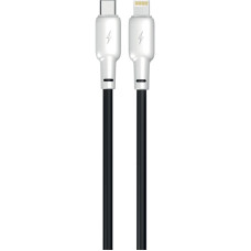 Кабель USB Gelius Full Silicon GP-UCN001CL Type-C to Lightning Black/White (1.2m) (20W)