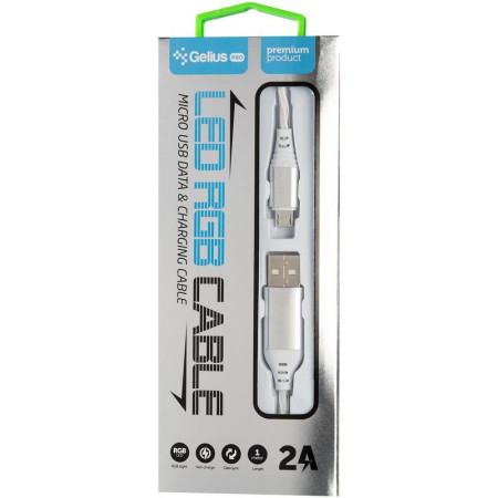 Кабель USB Gelius Pro LED RGB GP-UC06m Micro