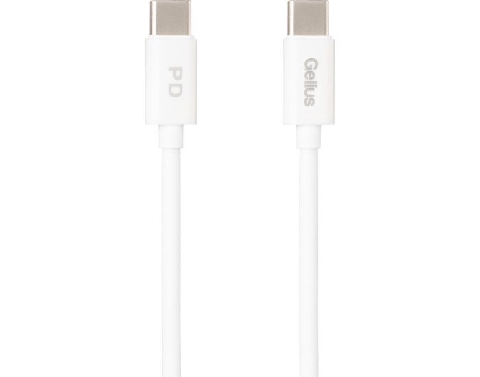 Кабель USB-C Gelius Contact Type-C to Type-C (60W/2m) White (GP-UC112)