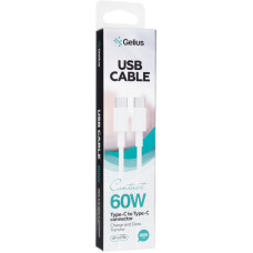 Кабель USB-C Gelius Contact Type-C to Type-C (60W/2m) White (GP-UC112)