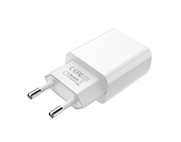 Мережеве зарядний пристрій Borofone BA20A Sharp (1USB/2.1A) White