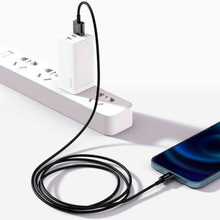 Кабель USB Baseus Superior Series Fast Charging Data Cable USB to Lightning (2.4A/ 2m) (CALYS-C01) (черный \ Black)