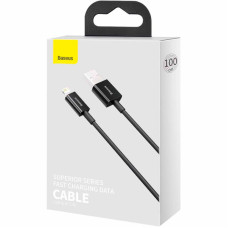 Кабель USB Baseus Superior Series Fast Charging Data Cable USB to Lightning (2.4A/ 2m) (CALYS-C01) (черный  Black)