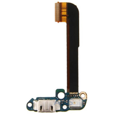 Шлейф для HTC One M7 Dual Sim 802w , мікрофона, конектора зарядки, з компонентами