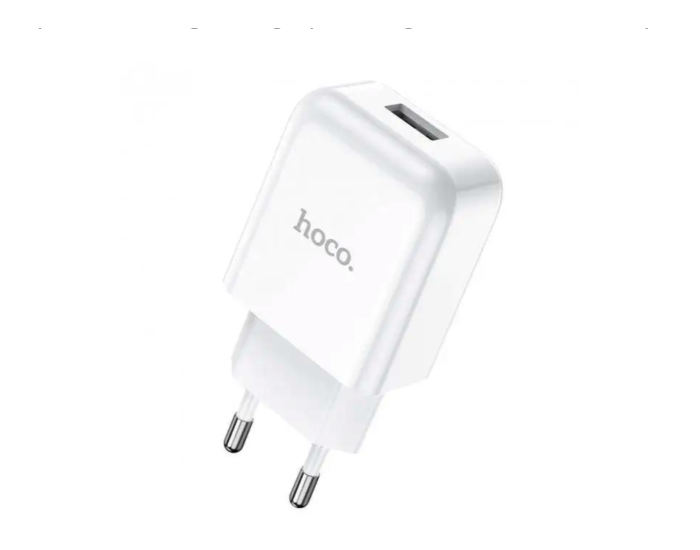 Мережеве зарядний пристрій Hoco N2 Vigour (1USB/2A) з кабелем Type-C Білий