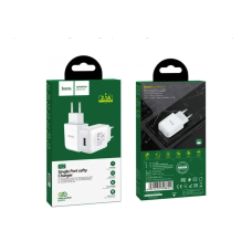 Мережеве зарядний пристрій Hoco N2 Vigour (1USB/2A) з кабелем Type-C Білий