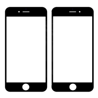 Скло фронтальне c OCA-пленкой iPhone 6G, чорне з рамкою, з олеофобним покриттям, оригінал