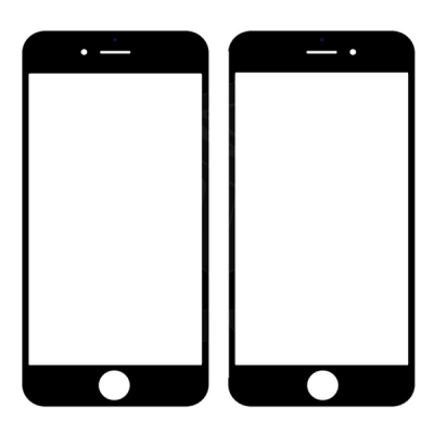 Скло фронтальне c OCA-пленкой iPhone 6G, чорне з рамкою, з олеофобним покриттям, оригінал